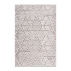 RECTANGLE | HERO | Topaz Cream Modern Geometric Diamond Lattice Machine Woven L