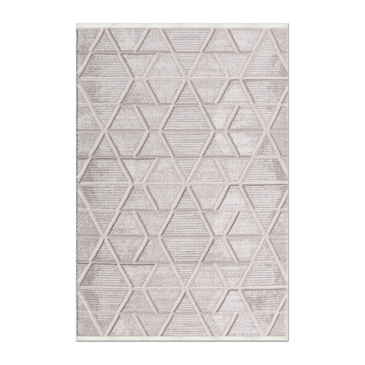 RECTANGLE | HERO | Topaz Cream Modern Geometric Diamond Lattice Machine Woven L