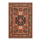 RECTANGLE | HERO | Corona Persian Style Traditional Machine Woven Rust Gold Bla