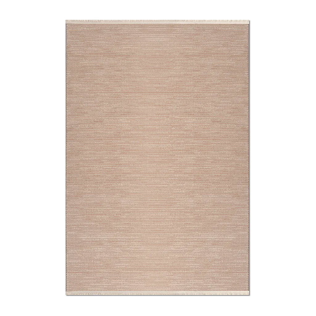 RECTANGLE | HERO | Eglantine Blush Pink Modern Striped Machine Woven Living Roo