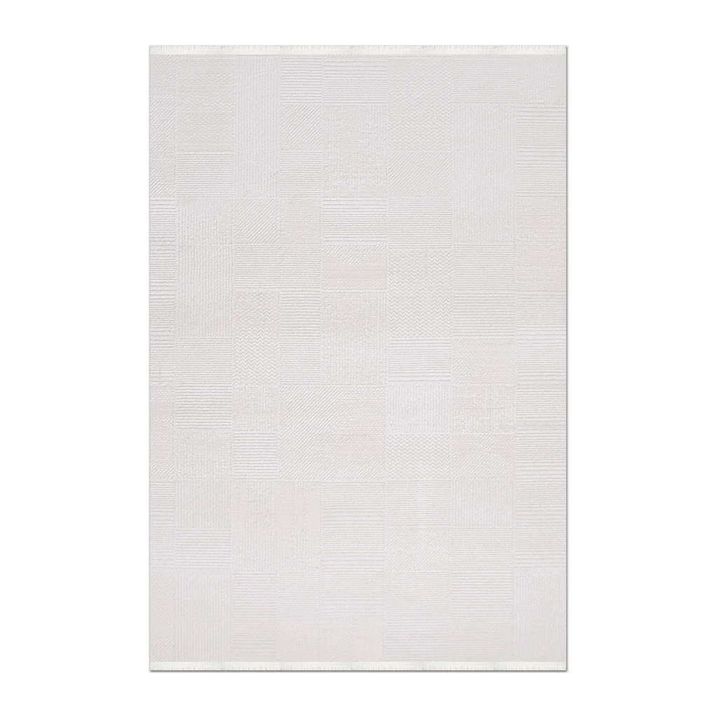 RECTANGLE | HERO | Alpenglow Cream Modern Geometric Machine Woven Ivory Living 