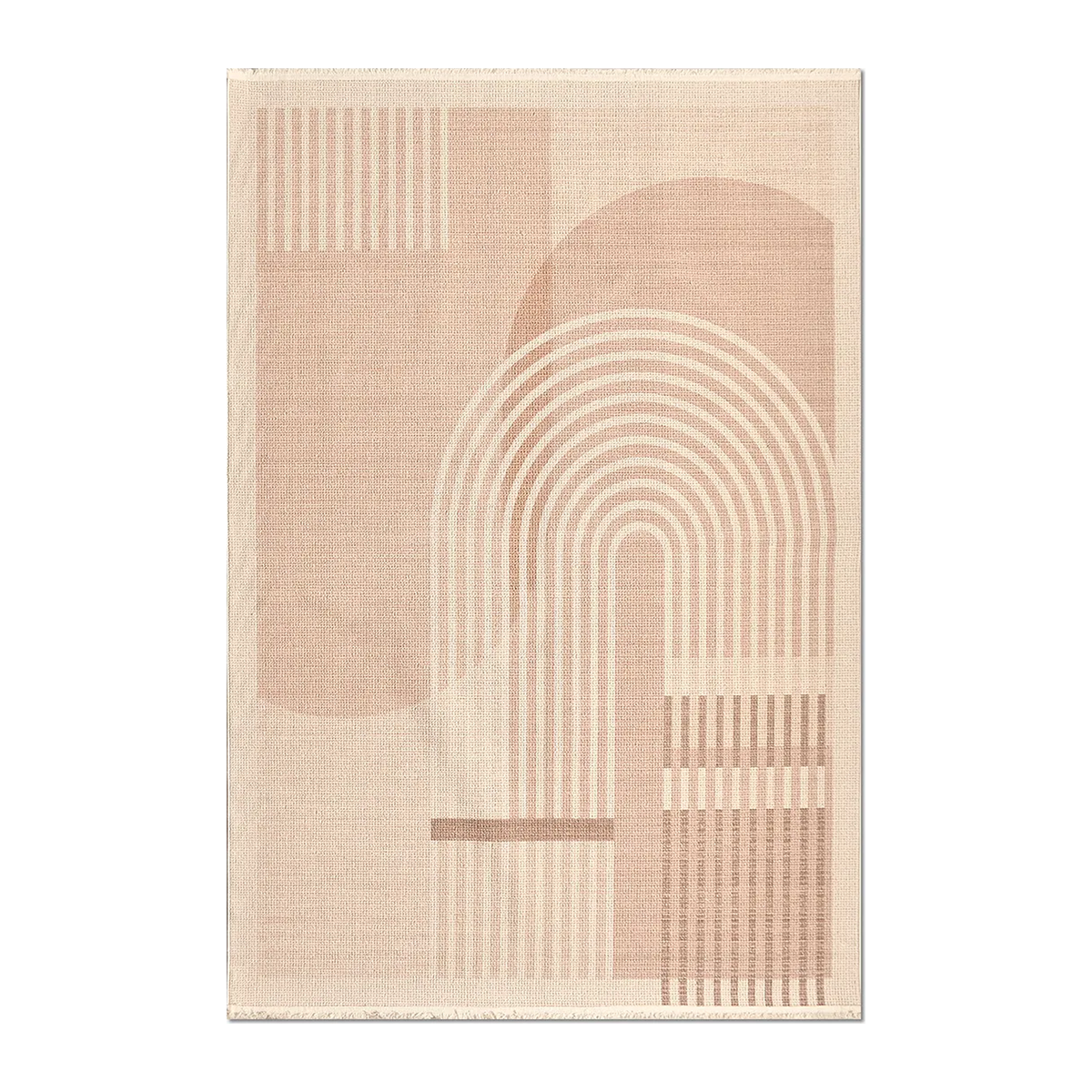RECTANGLE | HERO | Cloister Blush Pink Cream Solid Scandinavian Textured Machin