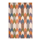 RECTANGLE | HERO | Downs Multicolour Geometric Chevron Modern Machine Woven Liv