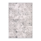 RECTANGLE | HERO | Priene Grey Cream Distressed Moroccan Style Trellis Modern M