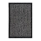 RECTANGLE | HERO | Tamarisk Black Grey Geometric Herringbone Modern Machine Wov