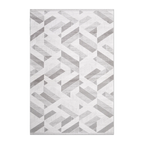 RECTANGLE | HERO | Catkin Cream Grey Geometric Modern Machine Woven Living Room
