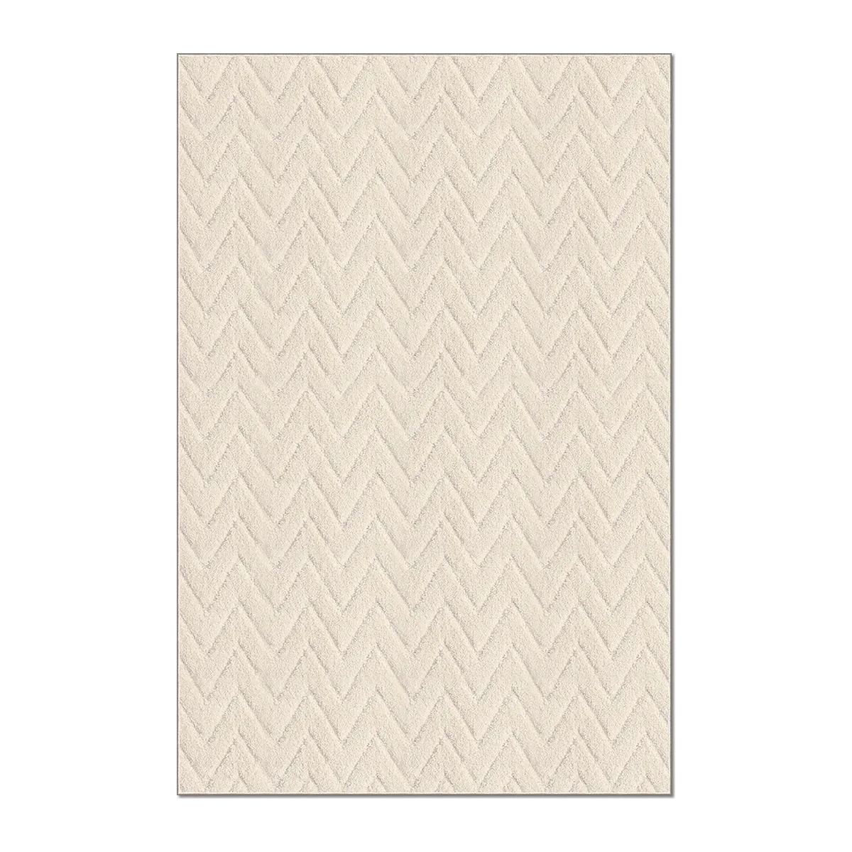 RECTANGLE | HERO | Squall Cream Boho Geometric Chevron Machine Woven Living Roo