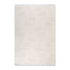RECTANGLE | HERO | Kusadasi Cream Ivory Geometric Modern Machine Woven Living R