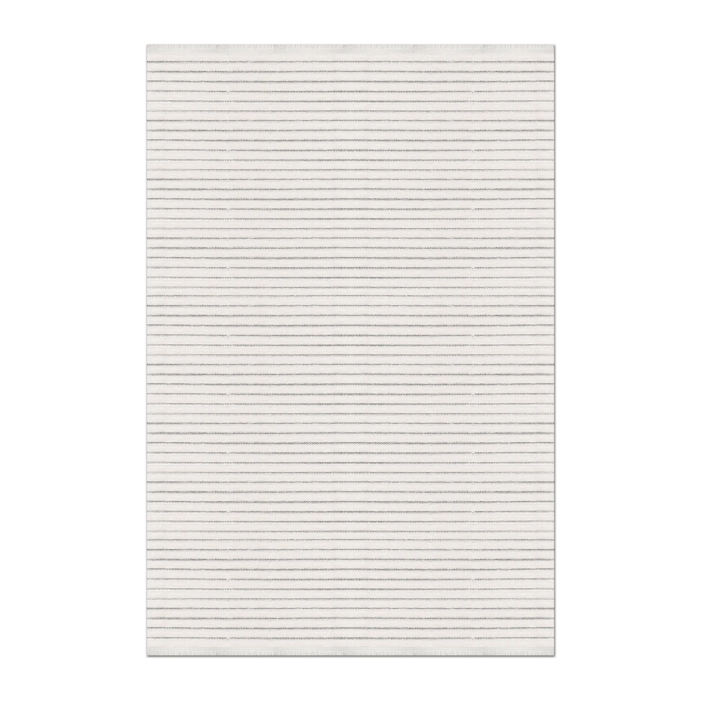 RECTANGLE | HERO | Peony Cream Taupe Striped Modern Machine Woven Living Room B