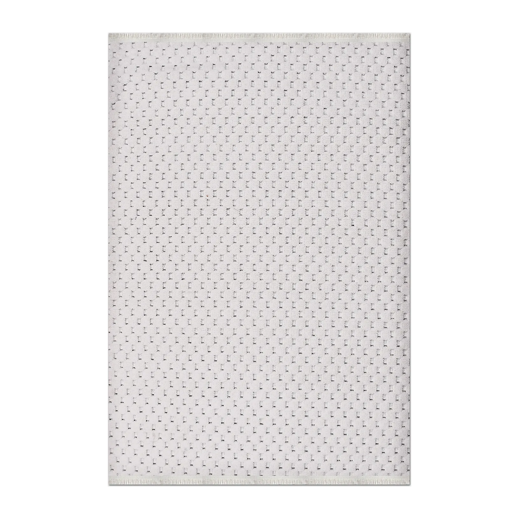 RECTANGLE | HERO | Bramble Cream Grey Geometric Dot Modern Machine Woven Living
