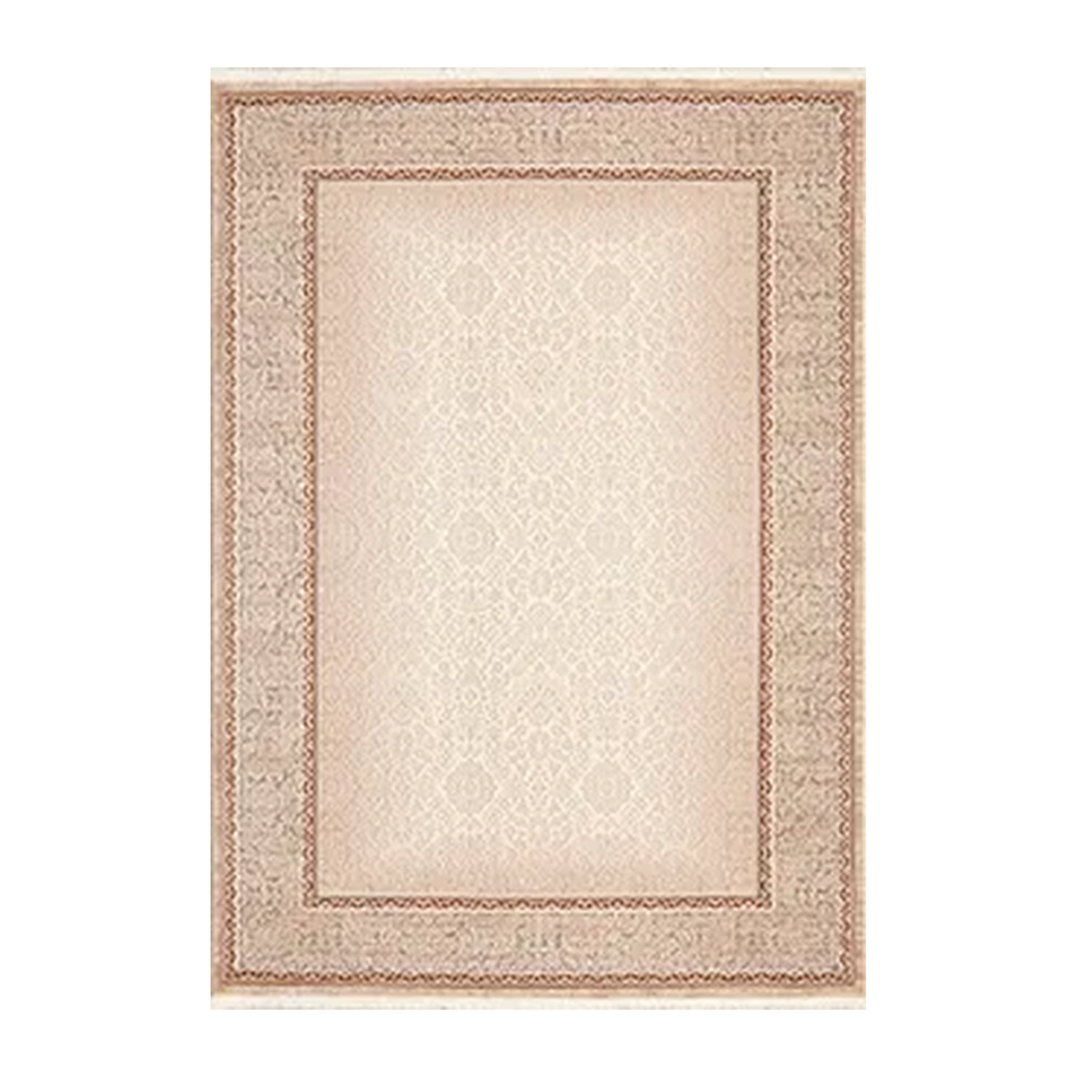 RECTANGLE | HERO | Armory Traditional Damask Scrollwork Cream Beige Rust Machin