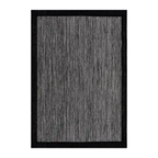 RECTANGLE | HERO | Sedge Black Grey Striped Modern Machine Woven Living Room Be