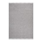 RECTANGLE | HERO | Borage Grey Ivory Modern Geometric Machine Woven Living Room