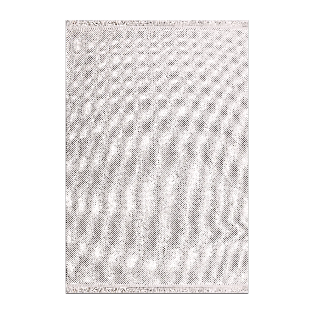RUNNER | HERO | UNLISTED | Rotunda Cream Solid Flatweave Look Machine Woven Modern Livi