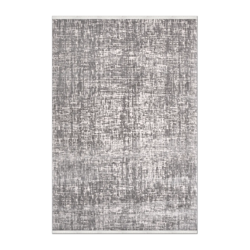 RUNNER | HERO | UNLISTED | Bosphorus Grey Ivory Abstract Modern Machine Woven Living Ro