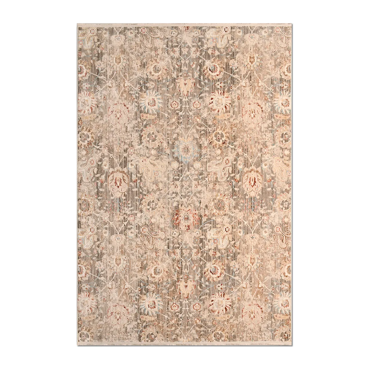 RUNNER | HERO | UNLISTED | Pergola Distressed Persian Style Floral Taupe Cream Rust Mac
