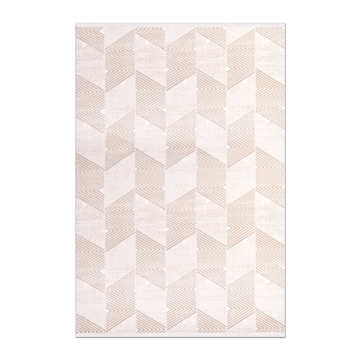 RUNNER | HERO | UNLISTED | Chasm Cream Beige Geometric Triangle Modern Machine Woven Li