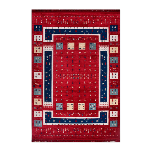 RUNNER | HERO | UNLISTED | Antalya Red Navy Persian Style Traditional Machine Woven Liv