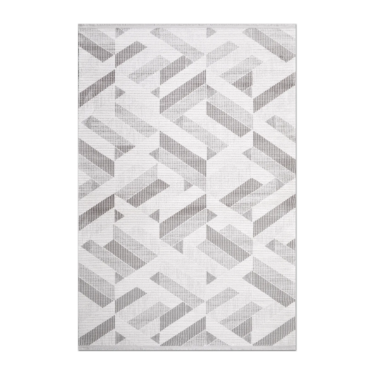 RUNNER | HERO | UNLISTED | Catkin Cream Grey Geometric Modern Machine Woven Living Room