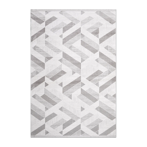 RUNNER | HERO | UNLISTED | Catkin Cream Grey Geometric Modern Machine Woven Living Room