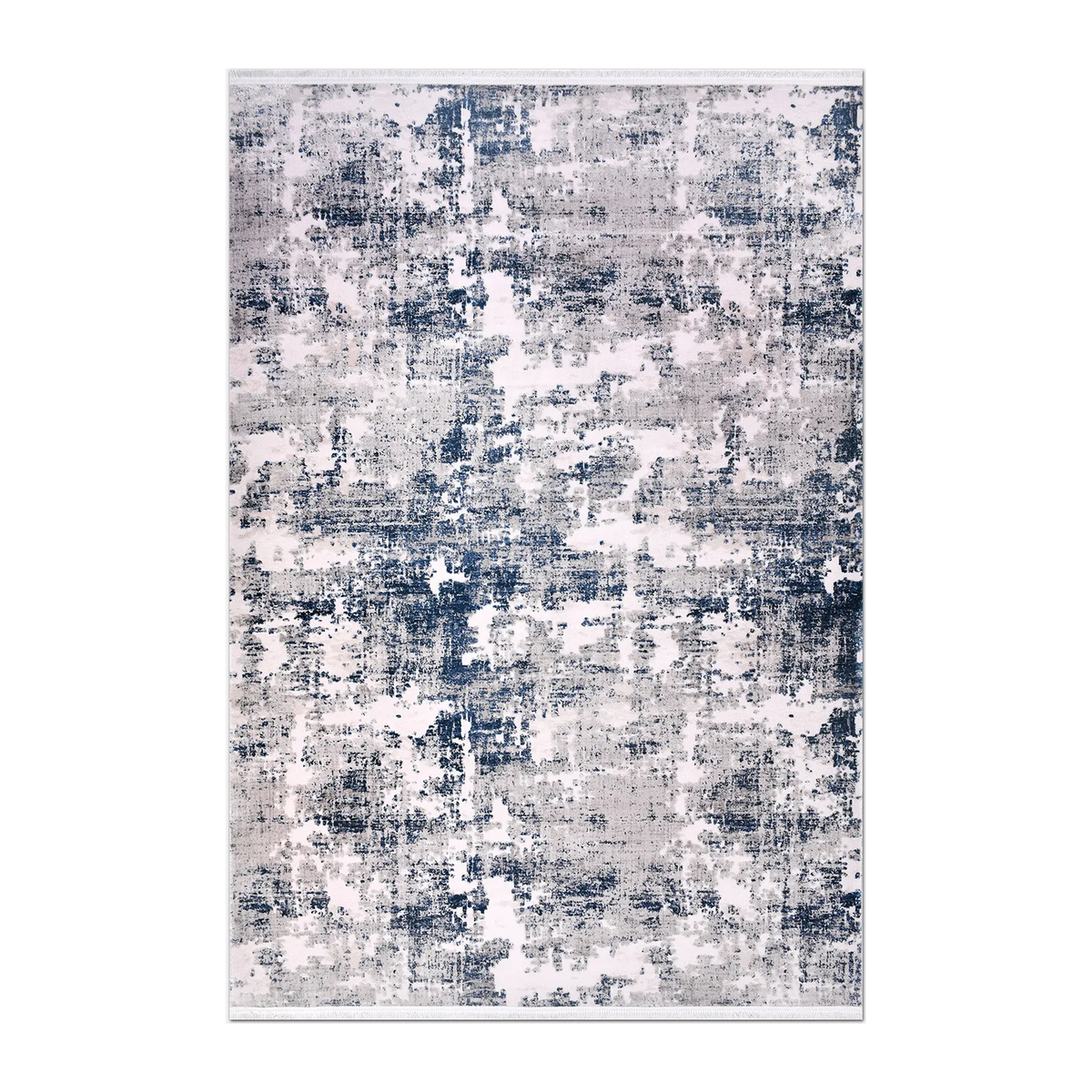 RUNNER | HERO | UNLISTED | Outcrop Navy Cream Abstract Modern Machine Woven Living Room