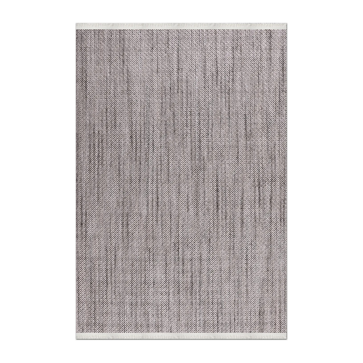RUNNER | HERO | UNLISTED | Scriptorium Grey Cream Solid Textured Flatweave Machine Wove