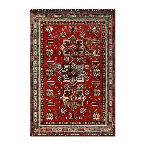 RUNNER | HERO | UNLISTED | Brume Persian Style Traditional Tribal Medallion Red Cream M