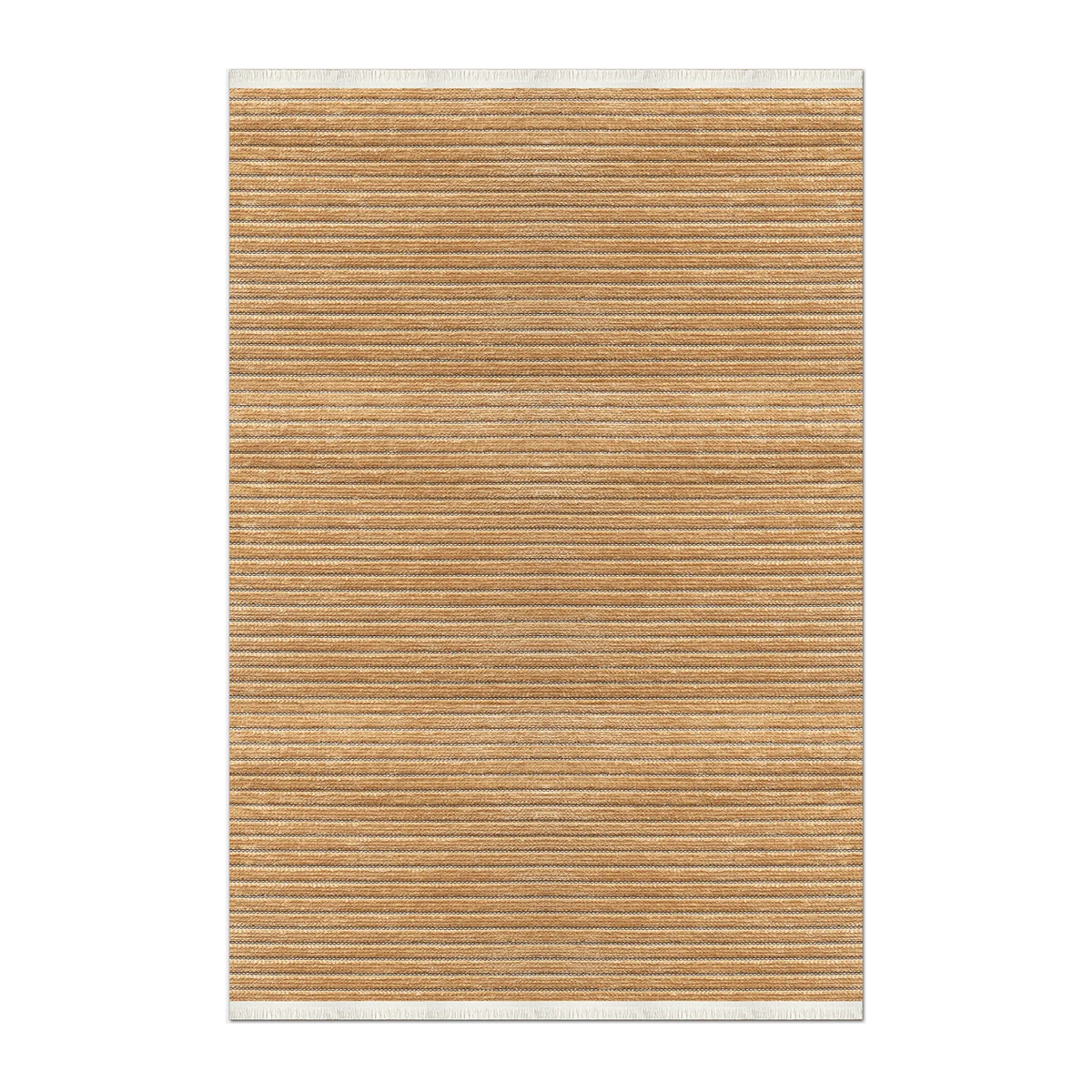 RUNNER | HERO | UNLISTED | Nutmeg Camel Striped Modern Machine Woven Living Room Bedroo