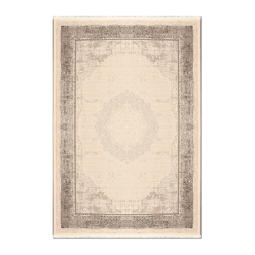 RUNNER | HERO | UNLISTED | Alcove Cream Taupe Traditional Damask Medallion Machine Wove