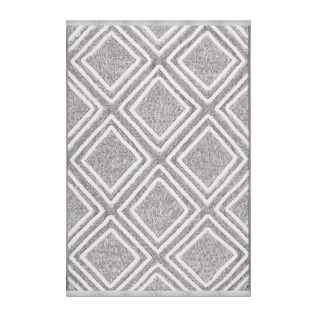 RUNNER | HERO | UNLISTED | Bilberry Modern Geometric Diamond Lattice Grey Ivory Machine
