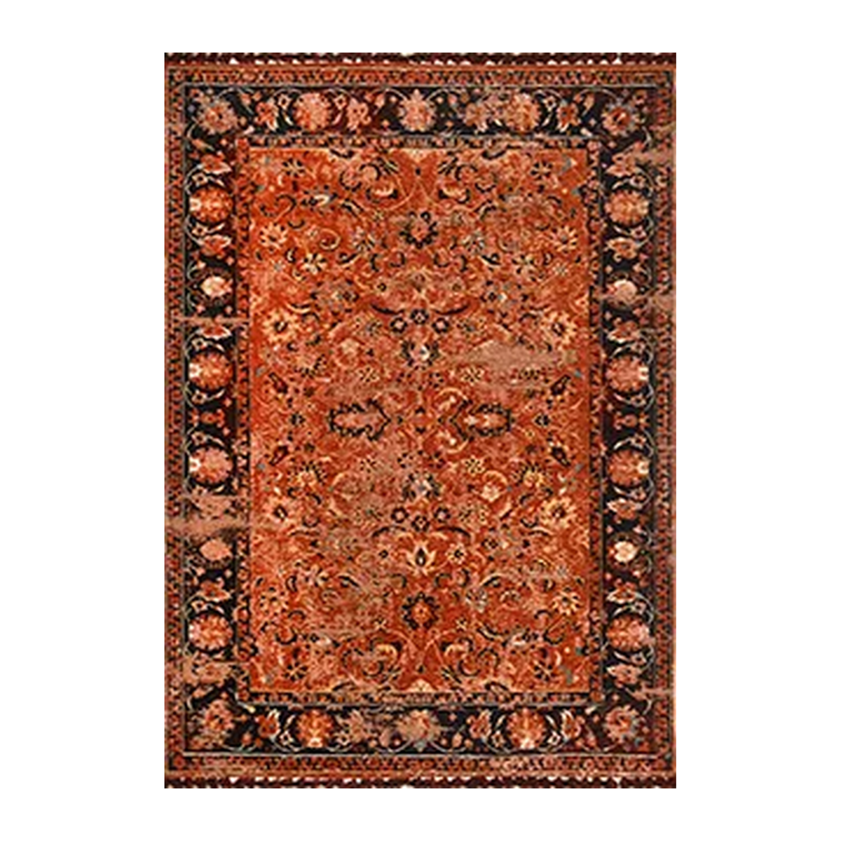 RUNNER | HERO | UNLISTED | Dawnlight Rust Black Persian Style Medallion Distressed Mach