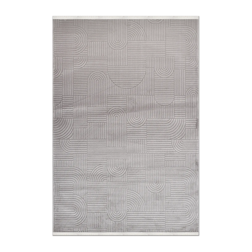 RUNNER | HERO | UNLISTED | Celandine Grey Modern Geometric Machine Woven Living Room Be