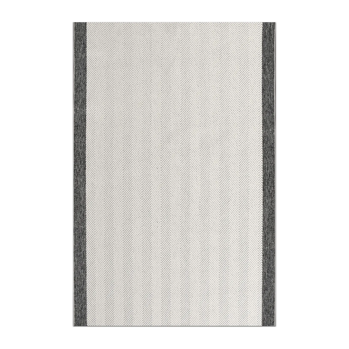 SQUARE | HERO | UNLISTED | Chicory Cream Charcoal Scandinavian Geometric Machine Woven 