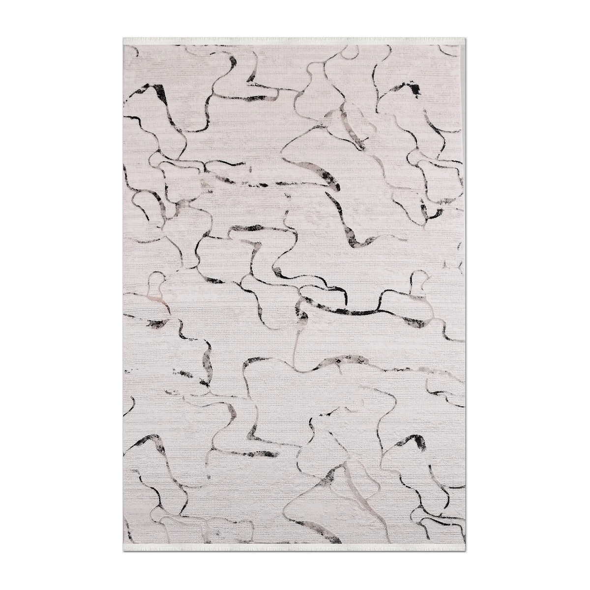 SQUARE | HERO | UNLISTED | Tradewind Ivory Charcoal Abstract Modern Machine Woven Livin