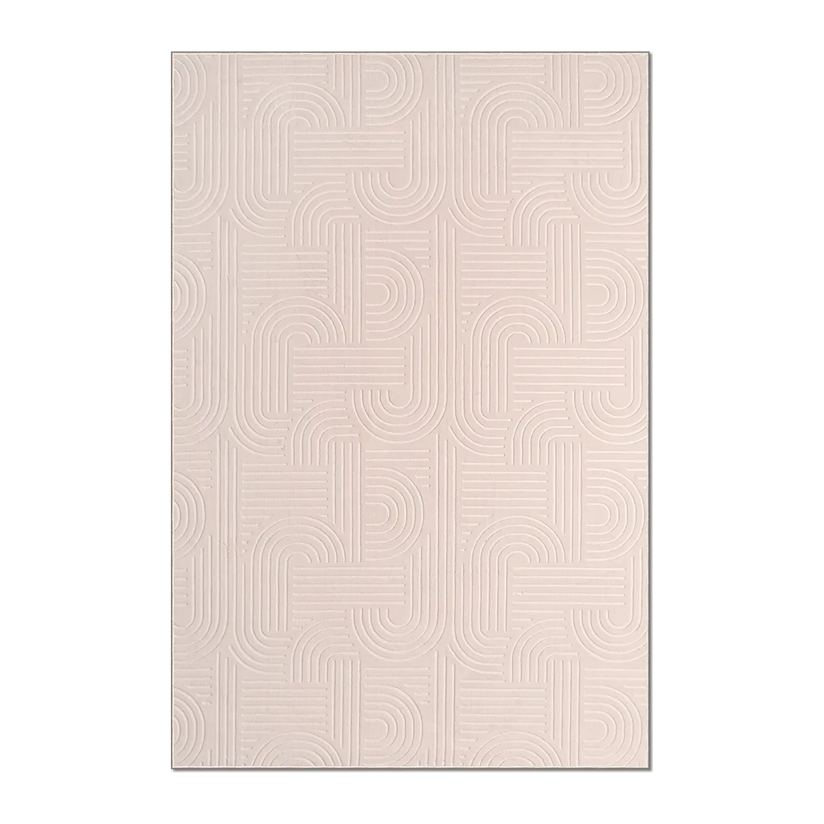 SQUARE | HERO | UNLISTED | Halcyon Cream Ivory Geometric Arch Modern Machine Woven Livi