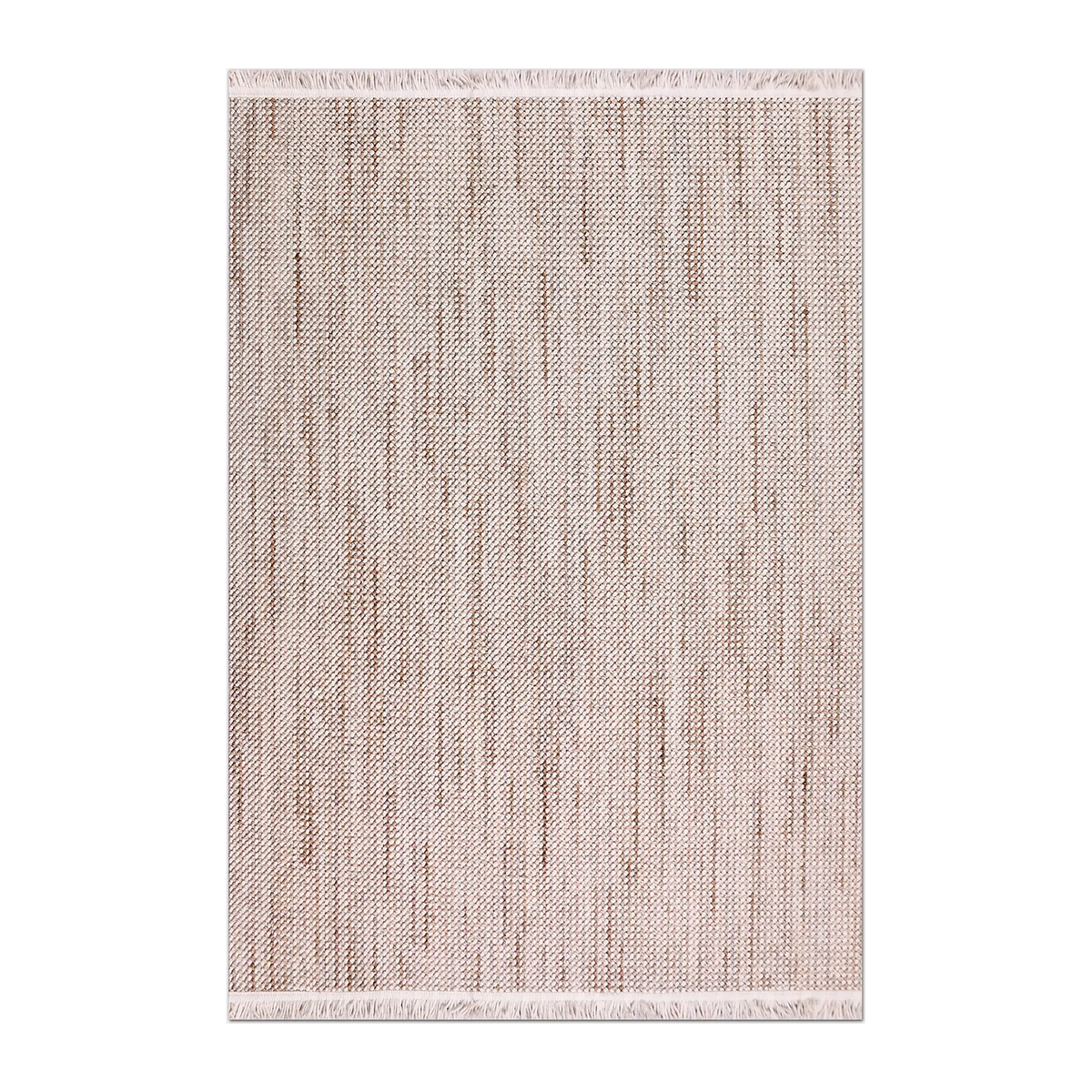 SQUARE | HERO | UNLISTED | Promenade Blush Beige Solid Textured Modern Machine Woven Li