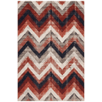 Manor2 Modern Brushstroke Stripe Ember Rust Ink Blue Bone Washable Indoor Outdoor Rug - RugzellaDigital Print RugRugzellaRugzellaBBB395-RECT-24x47-60x120cmRGZLLA114791Rectangle2' x 3'11" (60x120 cm)RECTANGLE | HERO | Manor2 rectangle