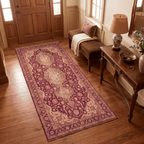 Monsoon2 Distressed Medallion Traditional Oxblood Bronze Linen Washable Indoor Outdoor Rug - RugzellaDigital Print RugRugzellaRugzellaBBB377-RECT-24x47-60x120cmRGZLLA109431Rectangle2' x 3'11" (60x120 cm)RUNNER | Monsoon2 runner entryway