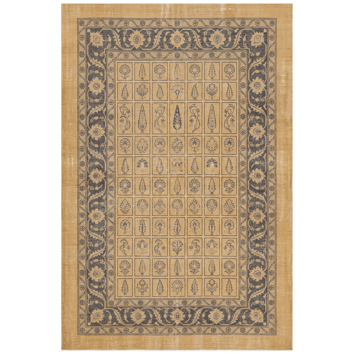 Moraine2 Traditional Oriental Style Medallion Mustard Charcoal Ivory Washable Indoor Outdoor Entryway Rug - RugzellaDigital Print RugRugzellaRugzellaBBB431-RECT-24x47-60x120cmRGZLLA125176Rectangle2' x 3'11" (60x120 cm)RECTANGLE | HERO | Moraine2 rectangle