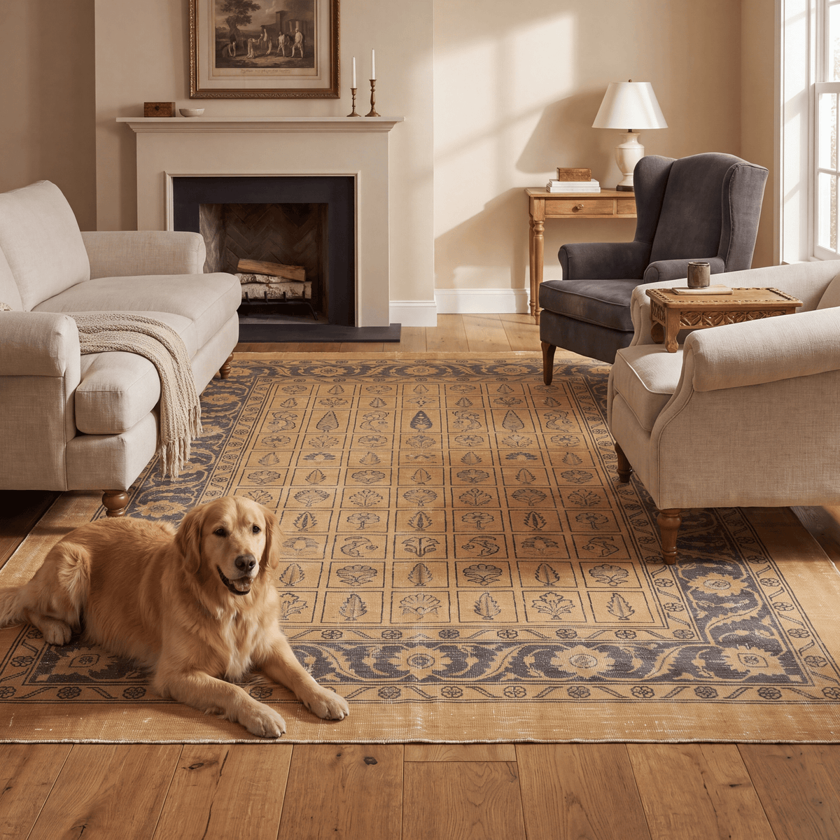 Moraine2 Traditional Oriental Style Medallion Mustard Charcoal Ivory Washable Indoor Outdoor Entryway Rug - RugzellaDigital Print RugRugzellaRugzellaBBB431-RECT-24x47-60x120cmRGZLLA125176Rectangle2' x 3'11" (60x120 cm)RECTANGLE | Moraine2 rectangle livingroom