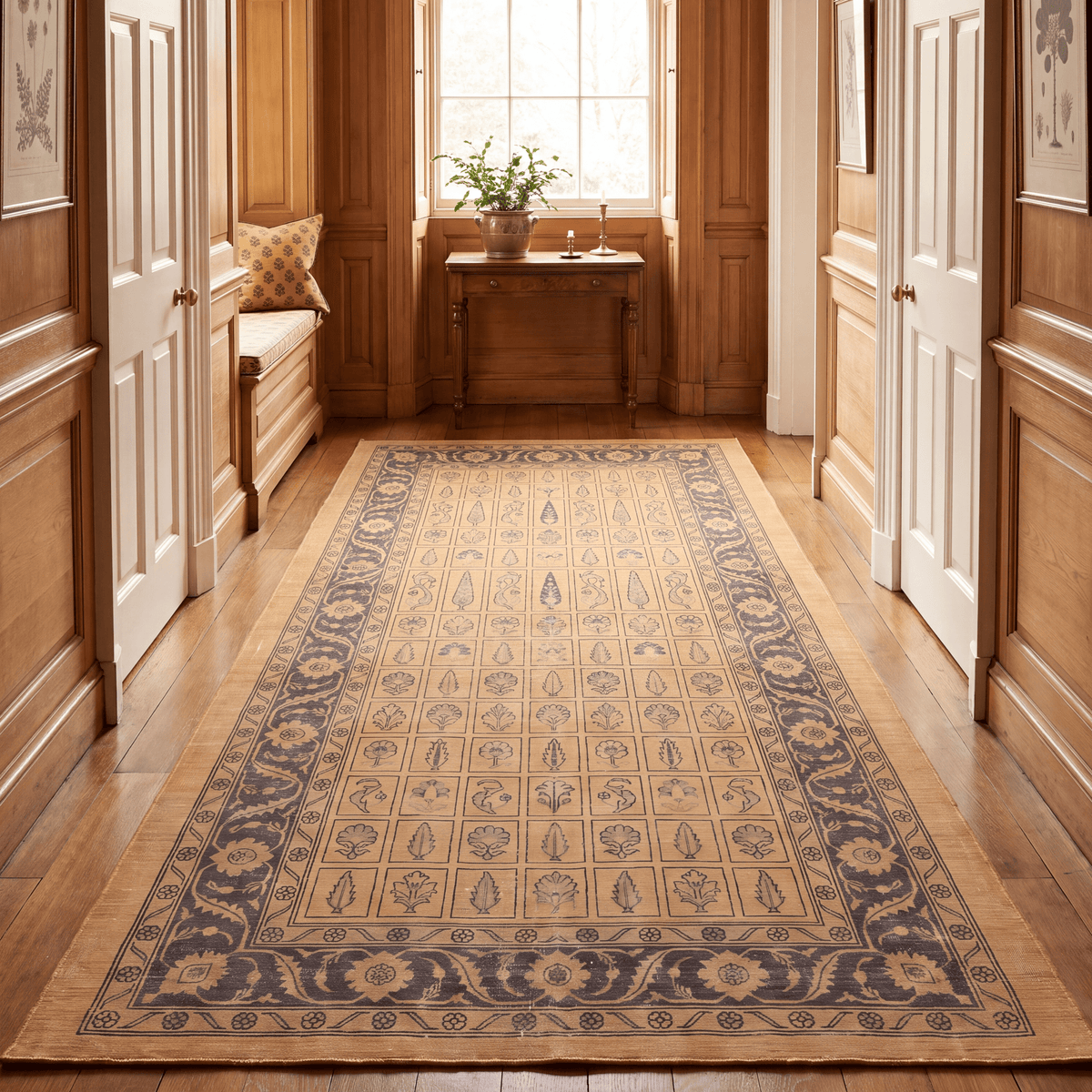 Moraine2 Traditional Oriental Style Medallion Mustard Charcoal Ivory Washable Indoor Outdoor Entryway Rug - RugzellaDigital Print RugRugzellaRugzellaBBB431-RECT-24x47-60x120cmRGZLLA125176Rectangle2' x 3'11" (60x120 cm)RUNNER | Moraine2 runner hallway