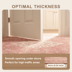 Narrows2 Traditional Medallion Border Rose Madder Cream Washable Indoor Outdoor Entryway Rug - RugzellaDigital Print RugRugzellaRugzellaBBB432-RECT-24x47-60x120cmRGZLLA136901Rectangle2' x 3'11" (60x120 cm)SHARED | Narrows2 feature thickness