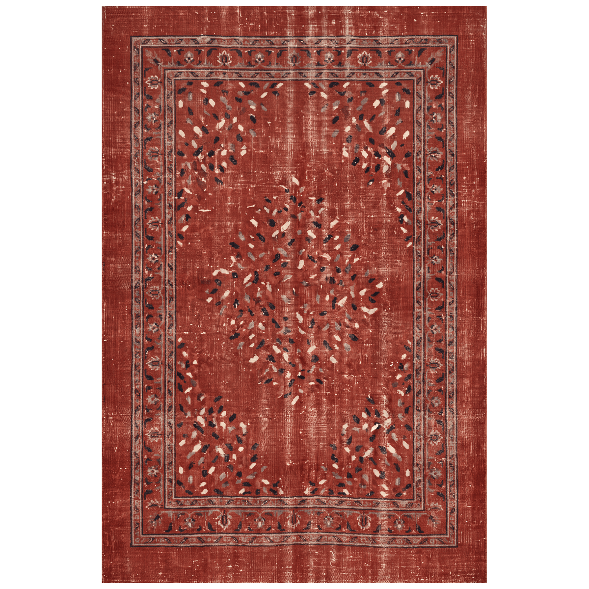 Netherfield Modern Speckled Mosaic Dot Ember Ink Bone Washable Indoor Outdoor Entryway Rug - RugzellaDigital Print RugRugzellaRugzellaBBB461-RECT-24x47-60x120cmRGZLLA143266Rectangle2' x 3'11" (60x120 cm)RECTANGLE | HERO | Netherfield rectangle