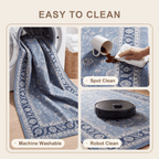 Oakbank Traditional Distressed Medallion Overdyed Blue Washable Indoor Outdoor Entryway Rug - RugzellaDigital Print RugRugzellaRugzellaBBB462-RECT-24x47-60x120cmRGZLLA138911Rectangle2' x 3'11" (60x120 cm)SHARED | Oakbank feature clean