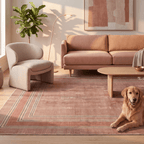 Outcrop2 Modern Minimalist Border Abrash Clay Rose Ash Washable Indoor Outdoor Entryway Rug - RugzellaDigital Print RugRugzellaRugzellaBBB434-RECT-24x47-60x120cmRGZLLA137236Rectangle2' x 3'11" (60x120 cm)RECTANGLE | Outcrop2 rectangle livingroom