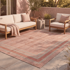 Outcrop2 Modern Minimalist Border Abrash Clay Rose Ash Washable Indoor Outdoor Entryway Rug - RugzellaDigital Print RugRugzellaRugzellaBBB434-RECT-24x47-60x120cmRGZLLA137236Rectangle2' x 3'11" (60x120 cm)RECTANGLE | Outcrop2 rectangle outdoor