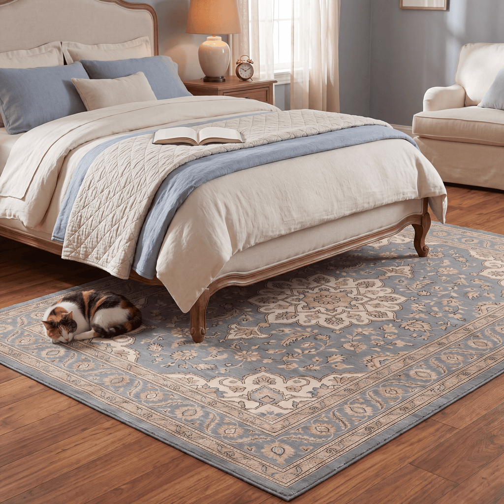 Overdale Traditional Medallion Border Slate Gray Bone Gold Washable Indoor Outdoor Entryway Rug - RugzellaDigital Print RugRugzellaRugzellaBBB463-RECT-24x47-60x120cmRGZLLA139246Rectangle2' x 3'11" (60x120 cm)RECTANGLE | Overdale rectangle bedroom