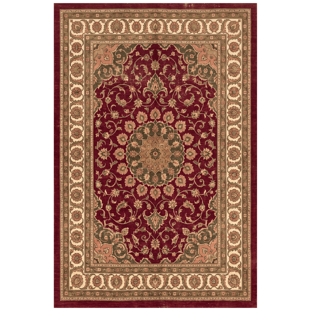 Palisade2 Traditional Medallion Border Wine Olive Bone Washable Indoor Outdoor Entryway Rug - RugzellaDigital Print RugRugzellaRugzellaBBB435-RECT-24x47-60x120cmRGZLLA98711Rectangle2' x 3'11" (60x120 cm)RECTANGLE | HERO | Palisade2 rectangle