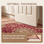 Palisade2 Traditional Medallion Border Wine Olive Bone Washable Indoor Outdoor Entryway Rug - RugzellaDigital Print RugRugzellaRugzellaBBB435-RECT-24x47-60x120cmRGZLLA98711Rectangle2' x 3'11" (60x120 cm)SHARED | Palisade2 feature thickness