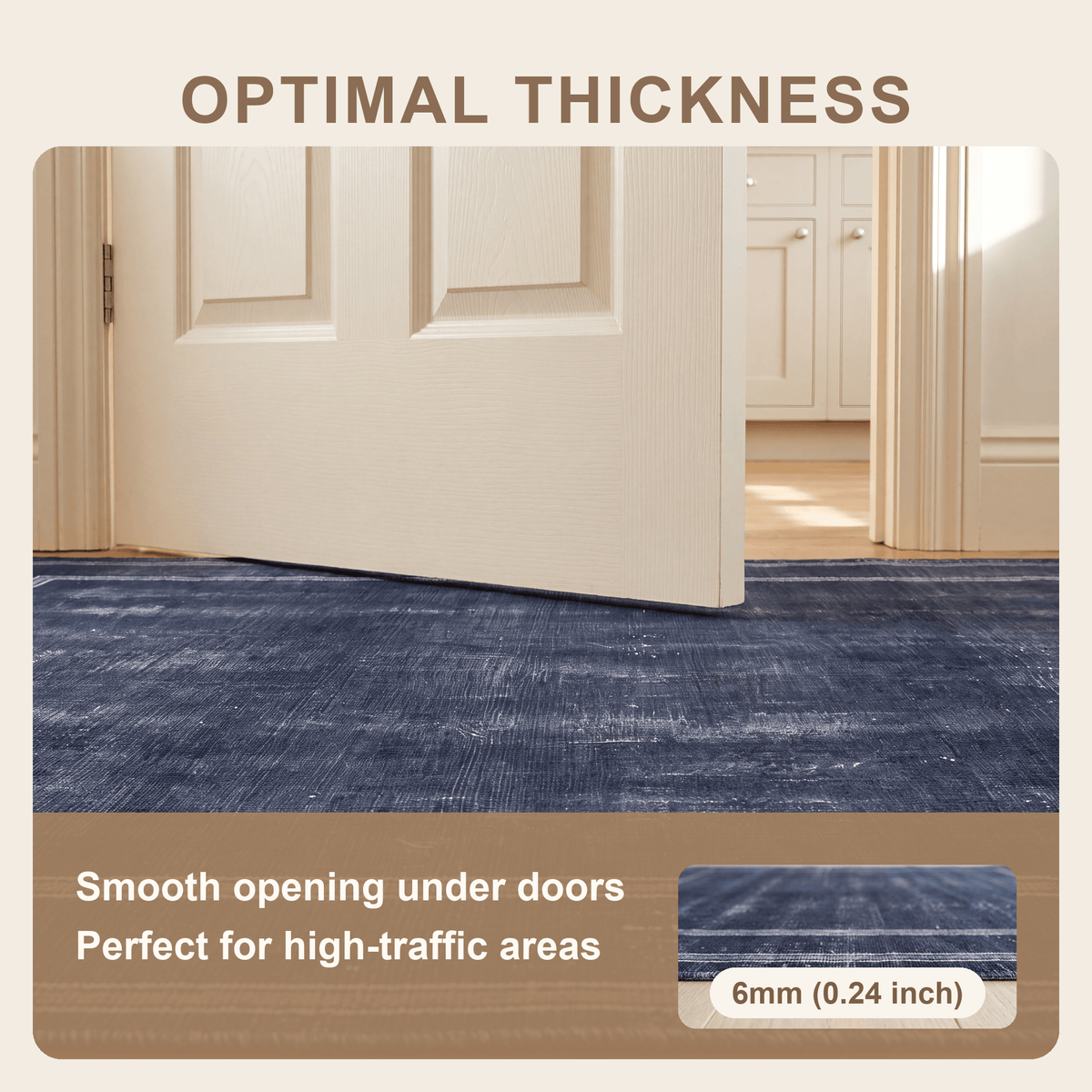 Parlour2 Modern Minimalist Border Indigo Blue Chalk Washable Indoor Outdoor Entryway Rug - RugzellaDigital Print RugRugzellaRugzellaBBB403-RECT-24x47-60x120cmRGZLLA116801Rectangle2' x 3'11" (60x120 cm)SHARED | Parlour2 feature thickness